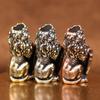 Lion King Holding Owl Shield Figurine Brass Knife Beads EDC Outdoor DIY Paracord Woven Bracelet Lanyard Pendant Tool Accessories