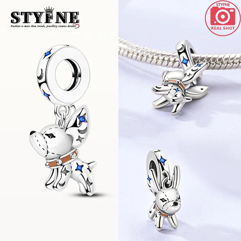 Оригинальные бусины Charmscopper Cool Bulldog Животные Подходят к браслетам-цепочкам Charms Для женщин Изготовление ювелирных изделий DIY Тонкие подарки