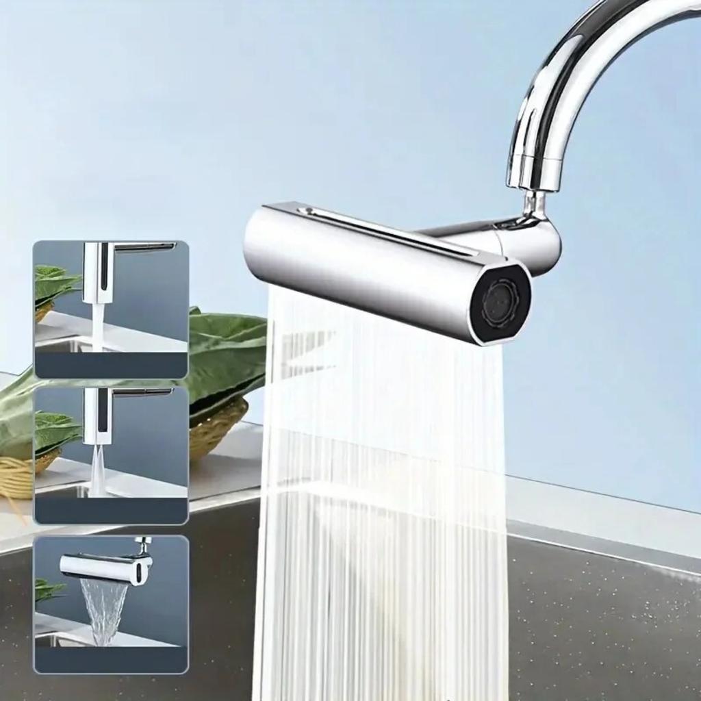 Удлинитель для кухонного смесителя с тремя фиксаторами и защитой от брызг, поворотным соединением, механическим рычагом и устройством для сбора дождевой воды