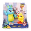 История игрушек 4 Говорящая фигурка Утенка Банни, набор из 2 предметов, Mattel Posable Disney Toy Story Интерактивные Настоящие говорящие кролики и уточки