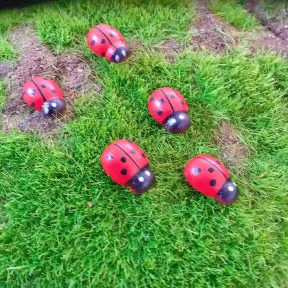 5pcs Handmade Resin Ladybug DIY Ladybug Miniatures Cartoon Memorial Gift