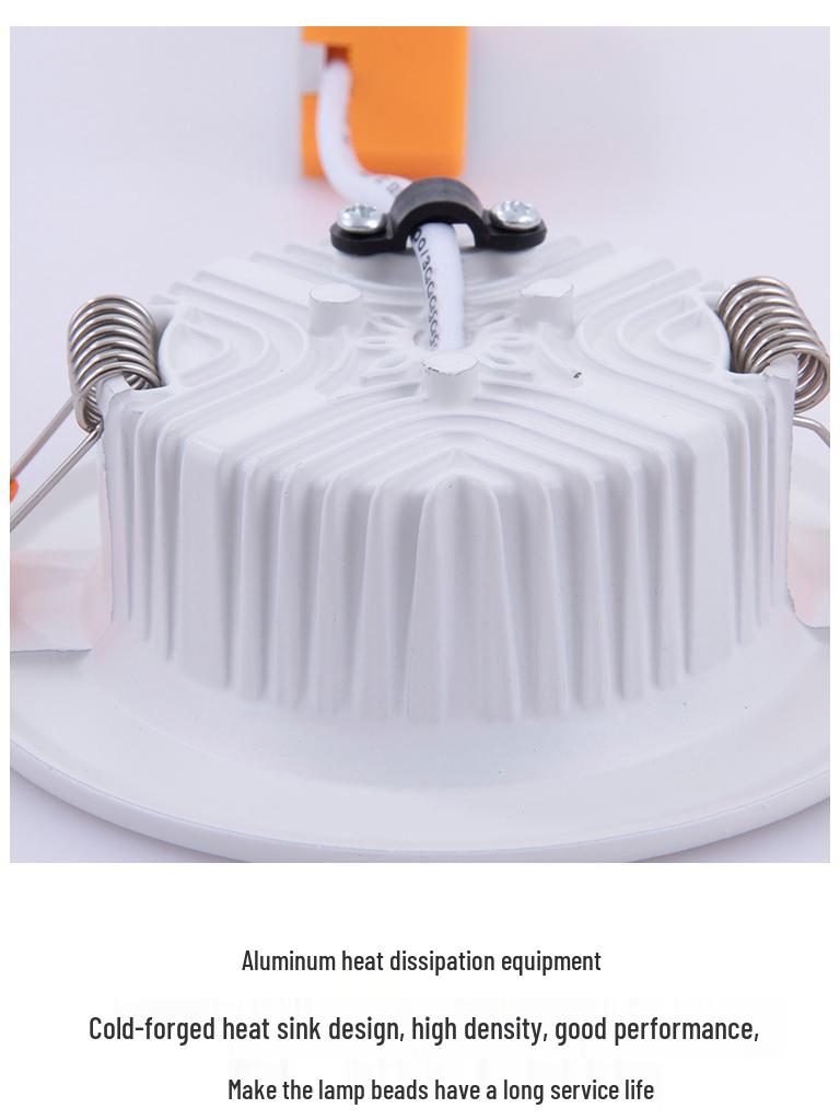 Ультратонкий светодиодный встраиваемый светильник с антибликовым и антизапотевающим эффектом для дома и магазина одежды - 4, 6, 8 дюймов с узкой рамкой