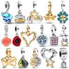 Шармы Медь Розовое Золото Подвеска Шарм Бусины Подходит для Браслетов Ожерелье Для Женщин Роскошные DIY Ювелирные Изделия Фестиваль Изысканные Подарки для Вечеринок