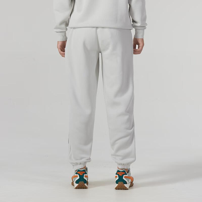 Puma Флисовые брюки средней посадки с манжетами и буквенным принтом, спортивные повседневные брюки унисекс, серые 625079-80