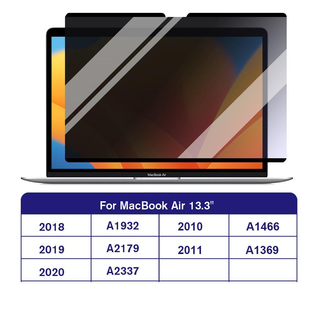 Магнитная защитная пленка для конфиденциальности для Macbook Air 13 дюймов 2018 2019 2020 A1932 A2179 A2337 A1466 A1369 M1 Съемный фильтр для ноутбука