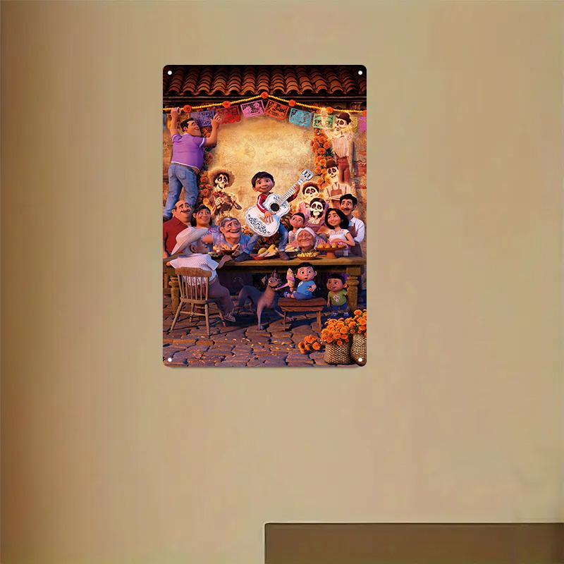 Miniso Мир анимации Диснея Металлическая табличка Декор Настенный декор Искусство Настенная роспись Украшение комнаты Декор Ретро Металлическая табличка Тарелка Бар Постеры