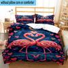 Love Birds In Heart 3pcs Bedding,Including 1pc Duvet Cover And 2pcs Pillowcases Perfect for Christmas,Ideal for Bedroom, Dormitory