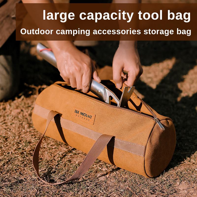 Сумка для инструментов, сумка для хранения принадлежностей для кемпинга, сумка для хранения ветровой веревки для палатки, портативная сумка для кемпинга с гвоздями, круглая сумка