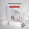 Portable Nail Polish Drill Bit Display Box - Ceramic & Tungsten Steel Storage