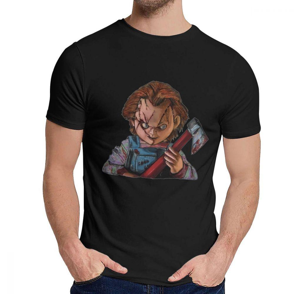 Quality Cotton Chucky Horror Child Movies T Shirt Man Soft Cotton Classic Round Neck