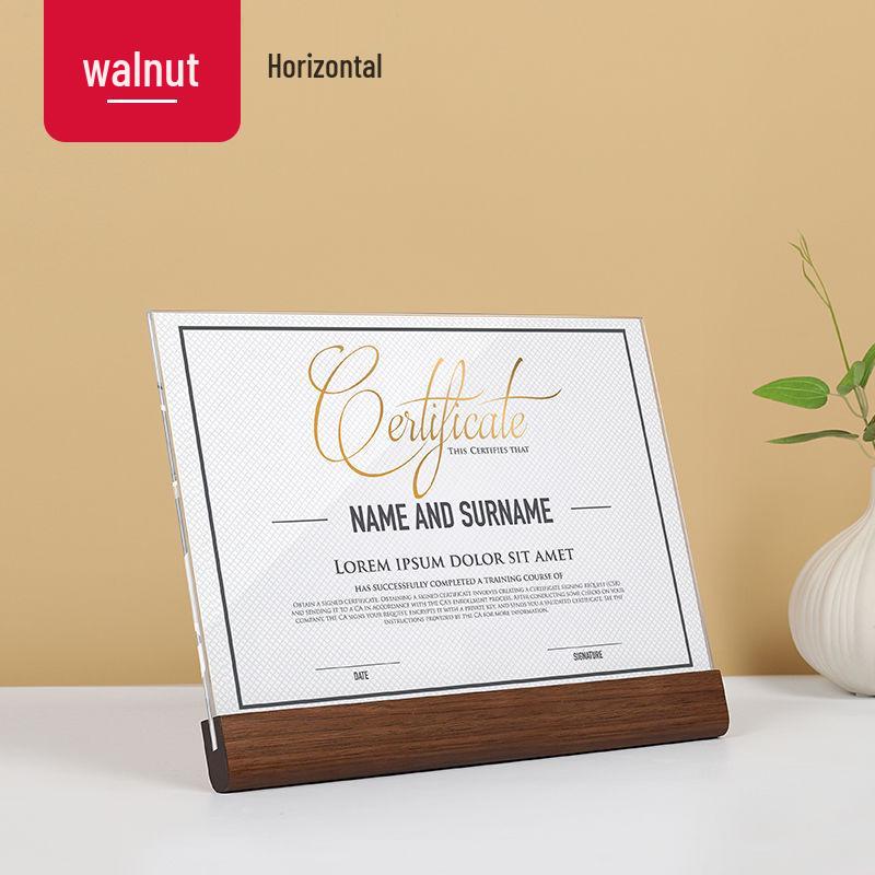 Рамка для сертификата из высококачественного хрустального стекла формата А4 для награды «Отличный сотрудник»