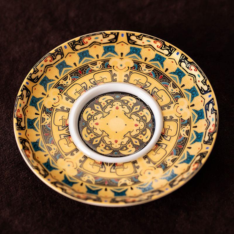 Гайвань с парящей крышкой 360° – Нефритовый фарфор, трехкомпонентная китайская чайная чашка для заваривания гунфу