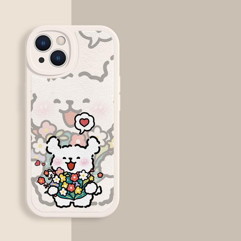 Чехол для телефона для влюбленных, пар, подходит для iPhone 11 12 13 14 15 16 Pro Max XR X XS Mini 8 7 Plus SE 2020, прозрачный чехол, милый мультяшный пес