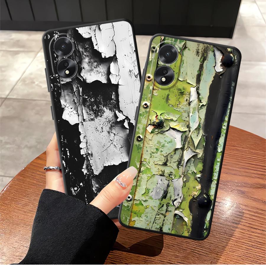 Чехол для телефона для Oppo A15 A32 A52 A54 A17 A32 A73 A9 A38 A53 A18 A31 A72 A12 A36 A11 A37 A16 A33 A71 Модный Ржавый