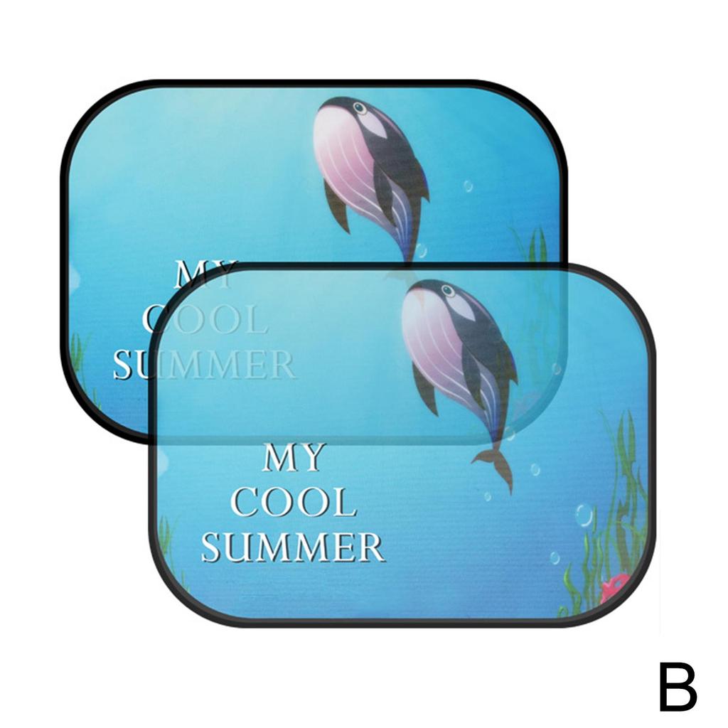 2 шт. солнцезащитный козырек на боковое окно автомобиля с рисунком из мультфильма, автомобильные солнцезащитные козырьки, протектор, складной автомобильный чехол для детей, стиль автомобиля