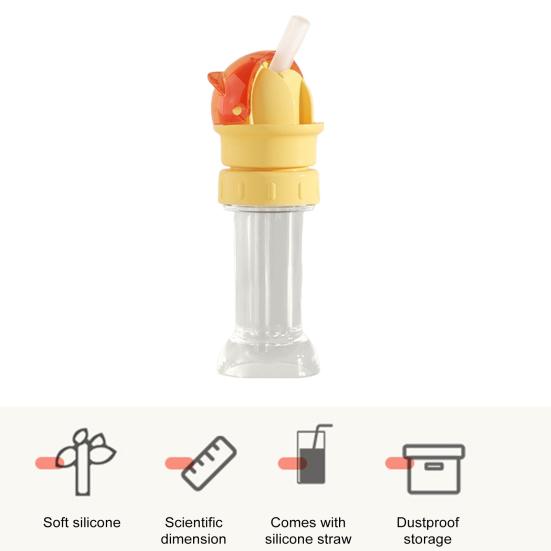 Многоразовая крышка для бутылки с водой с соломинкой, пылезащитный чехол, защищающий от удушья, портативный аксессуар для питья с соломинкой для детей