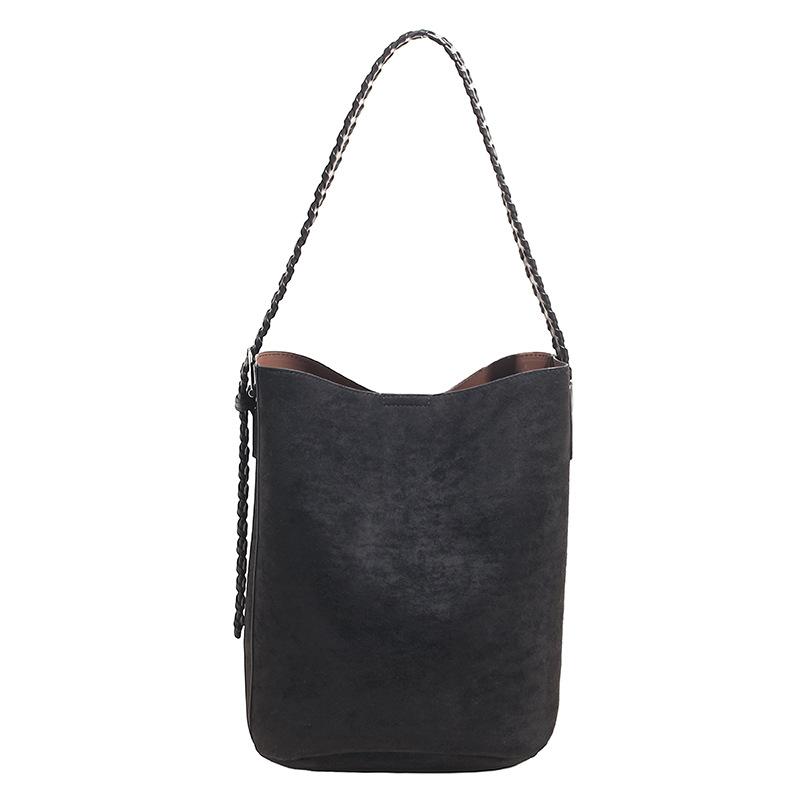 Простая ретро сумка большой вместимости женская 2025 новая универсальная сумка-мессенджер для поездок на работу, модная наплечная сумка-ведро под мышкой