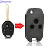 Jingyuqin 3 Buttons Modified Flip Folding Remote Key Sleeve For Subaru Forester XV Legacy Outback Fob Key Cover
