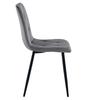 LIBRA chair - dark gray velvet / black legs x 2