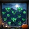 Outdoor Tree Hanging Ornaments Halloween Glow-in-the-Dark Bat Wall Stickers, Luminous Decals, Indoor Holiday Decor Spooky Yard Party Decorations