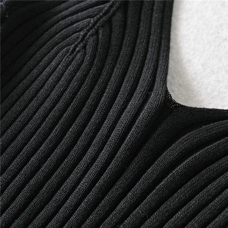 Сексуальные укороченные топы, вязаный топ на бретельках, женская летняя майка с открытой спиной, модный топ в рубчик, женский укороченный жилет без рукавов