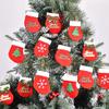 Мини-рождественские чулки 16 шт. Снежинка Дерево Камин Семейное собрание Вечеринка