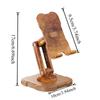 Multifunctional 360° Rotating Phone Mount with Adjustable Height – Heavy-Duty Carbon Steel and Wooden Desktop Stand