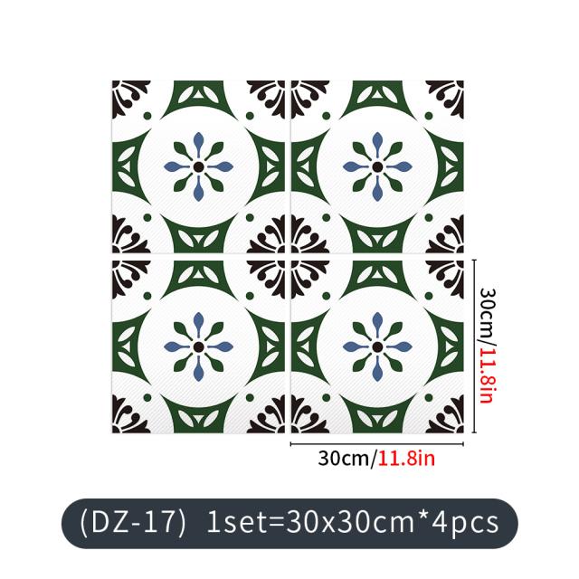 4 шт. современные самоклеящиеся квадратные нескользящие водонепроницаемые съемные наклейки из ПВХ для ванной комнаты и кухни, домашний декор, напольная плитка, наклейка 30X30 см