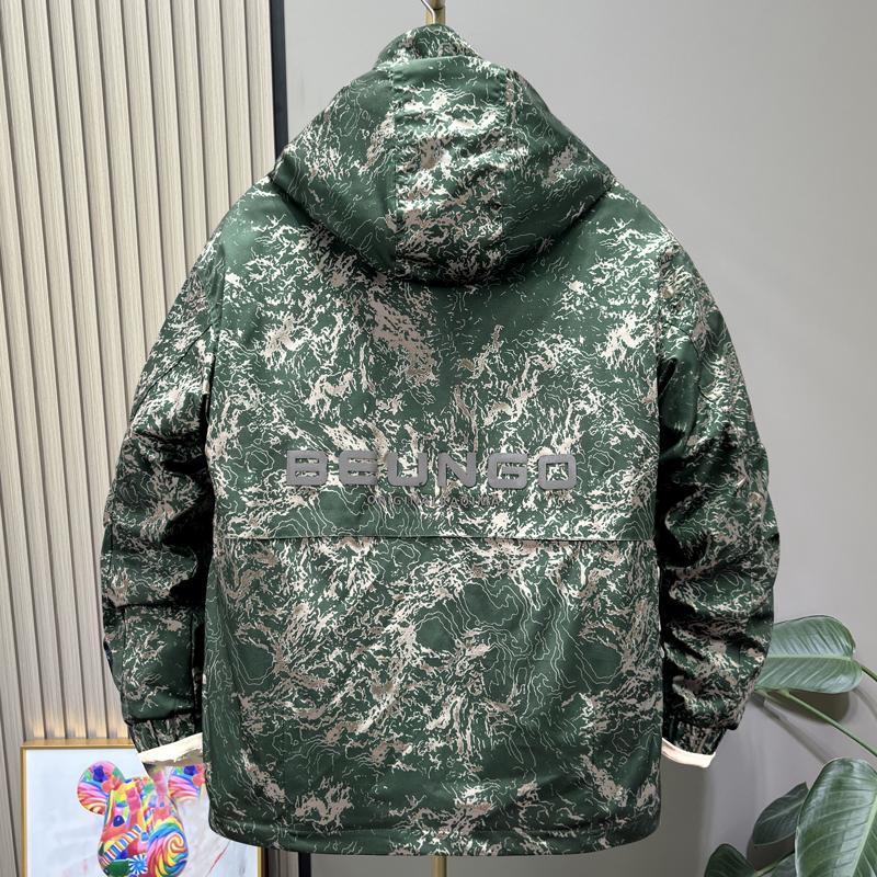 Большие размеры 5XL-11XL Модные мужские парки оверсайз Зимнее пальто с капюшоном Повседневная свободная теплая верхняя одежда Мужские куртки