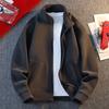 Double-sided Fleece Jacket for Men Stand Collar Autumn Jacket Loose Casual Fleece Top Plus Fleece Cardigan Sweater