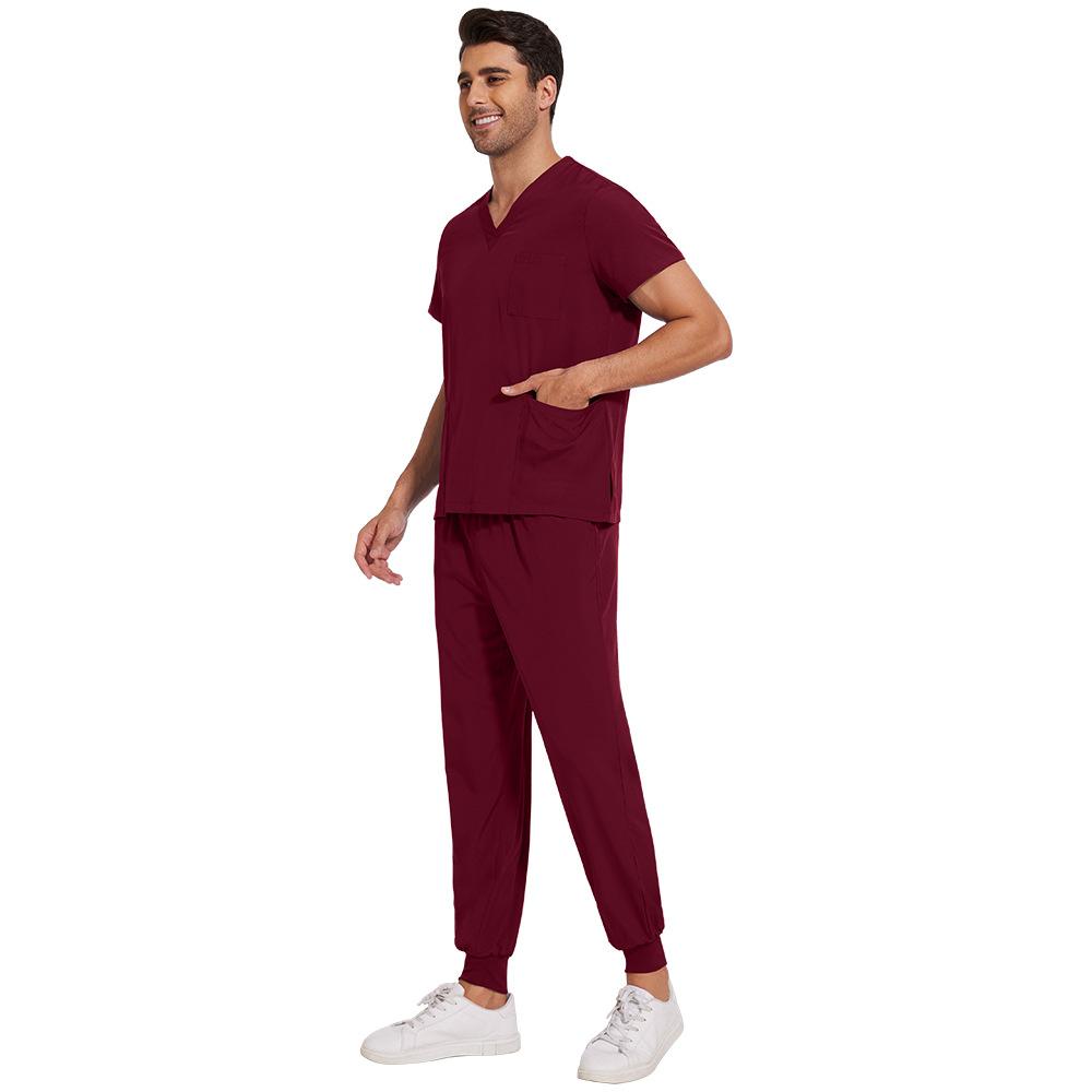 Men Beauty Salon Operating Room Doctor's Work Uniform Surgical Gown Quick-drying Comfortable Elastic Hand-washing Suit