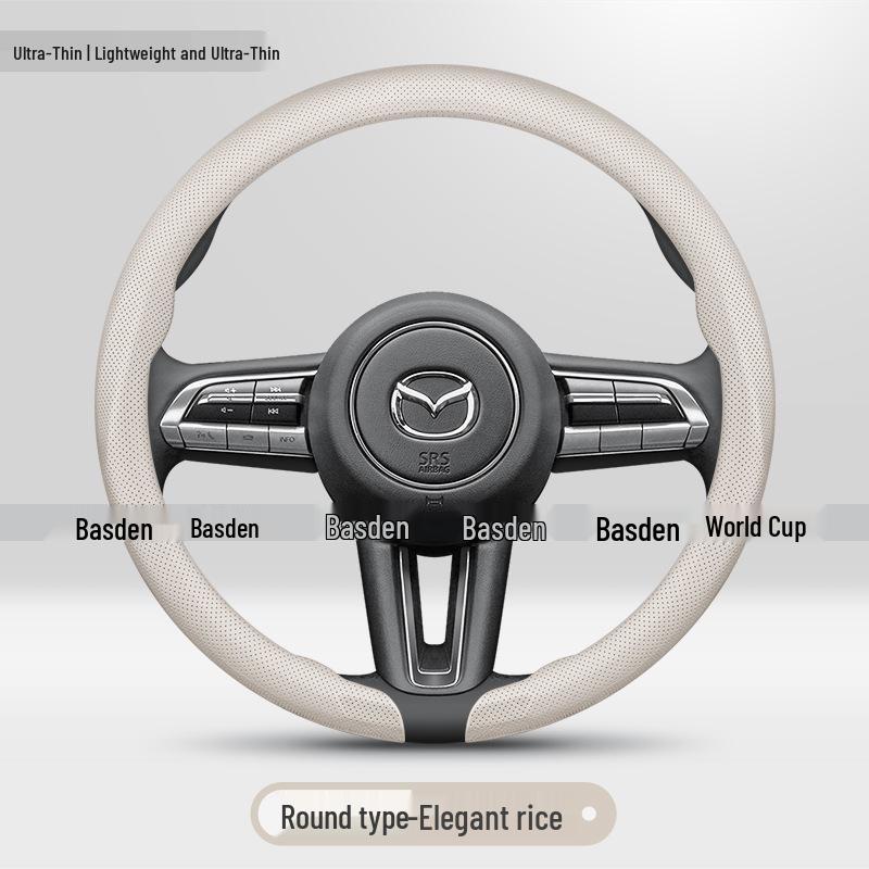 Чехол на 3-спицевое рулевое колесо Mazda Axela, CX5, M6, CX4, CX-30, Atenza (EZ-60)