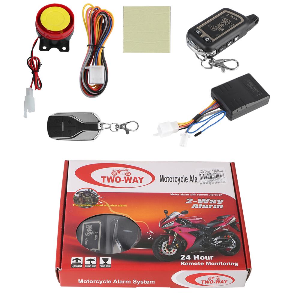 Anti-theft Protection E-bike Scooter Motorbike Security System Universal 12V Remote Control Motorcycle 2 Way Alarm System