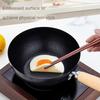 Household Frying Pan for Induction Cooker and Gas Stove, Flat Bottom Pan, Iron Wok