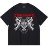 Хлопковая футболка плотностью 230 г/м² 100% Хлопок Heavy Metal Футболка с принтом рок-группы Популярная музыка Унисекс Тяжелая хлопковая футболка