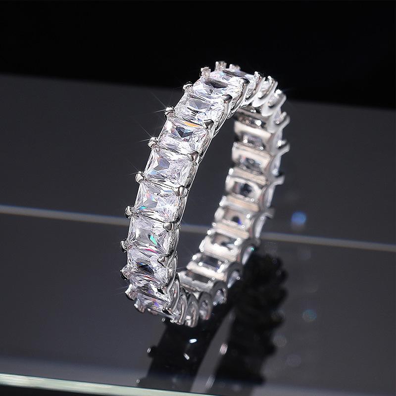Ladies Luxury Zircon/Glass Rings, Ring Accessories Birthday Gifts Party Jewelry