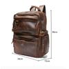 Рюкзак из натуральной кожи для мужчин, изготовленный вручную из натуральной коровьей кожи, повседневная дорожная мужская сумка