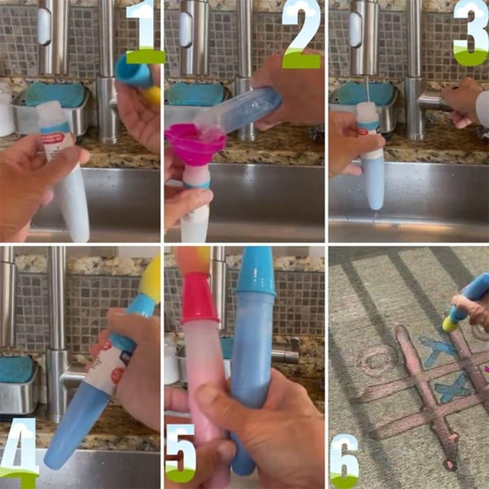 Мягкий набор кистей для рисования мелом на тротуаре с поролоновой головкой, детская кисть для рисования на открытом воздухе