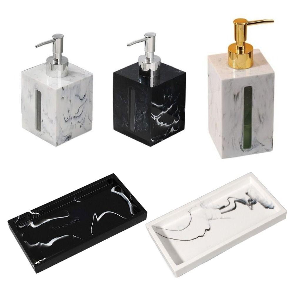 Imitation Marble Refillable Liquid Hand Soap Jar Light Luxury Lotion Bottlle Bathroom Accessories