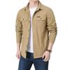 Men's Long-sleeved Shirt Loose Large Size Top Spring and Autumn Washed Sports Outdoor Pure Cotton Casual Tooling Shirt