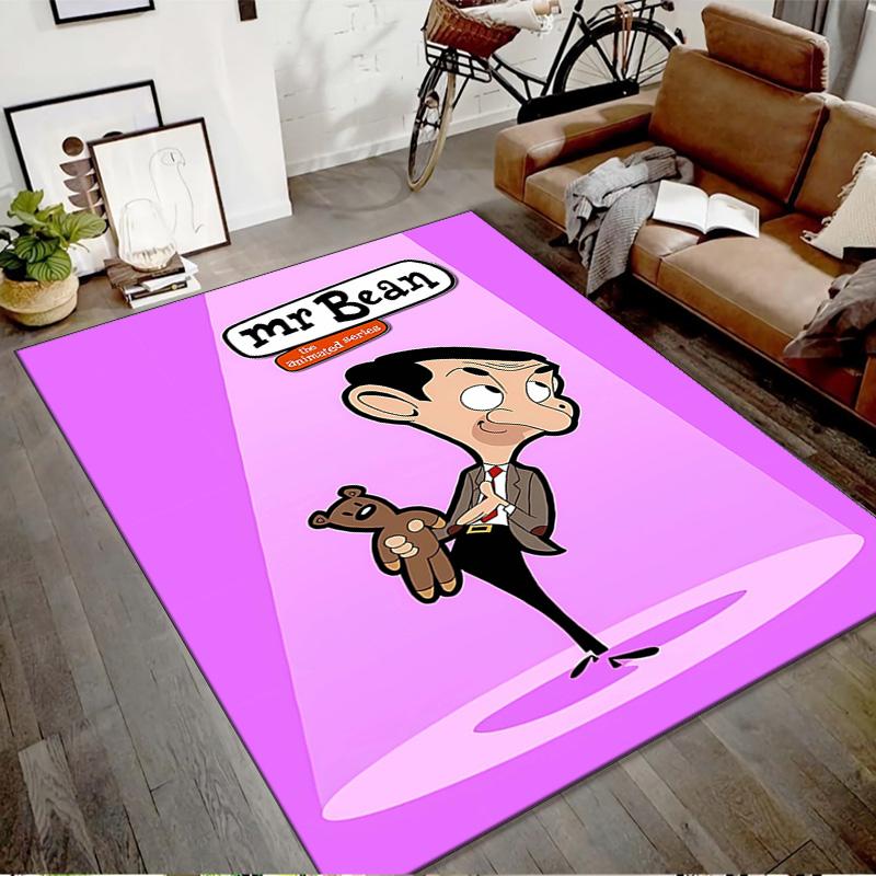 1pc Mr Bean2 Design Printed Area Rug Carpet for Bedroom Living Room Home Decor Rugs Mat Non Slip Mat Rug for Bedside