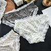 Женские трусы-слипы с кружевом по бокам, с низкой посадкой, для весны и лета