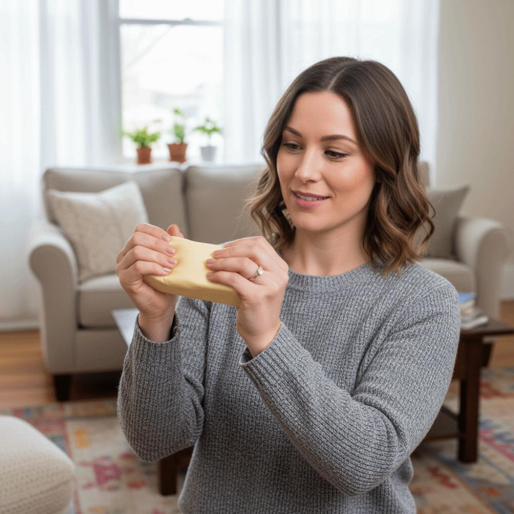 Release Hand Big Butter Stick Squeezing Toy Sensory Realistic Cheesecake Bars  For Adult