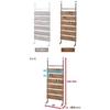 YAMAZEN Tension Partition (Wooden Panel Type), 80cm Wide X 18cm Deep X 200-260cm High (Includes 6 Metal Hooks and 3 S-Hooks), Wall-Mounted Storage, Ce