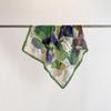 Double-sided heterochrome cotton and linen square scarf 71 new high-end versatile scarf old money style shawl cashew flower herringbone pattern