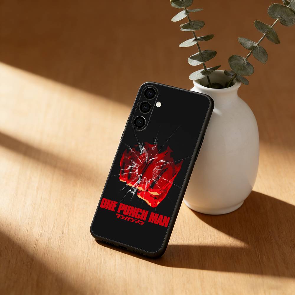 Аниме O-One P-Punch Man Чехол для телефона Samsung Galaxy A91,80,73,72 ,71,53,52,32 ,31,22,21s,20, Мягкий Черный Чехол