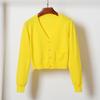 2022 Women's Slim-Fit Long-Sleeve Knit Cardigan Sweater - Spring/Autumn Fashion