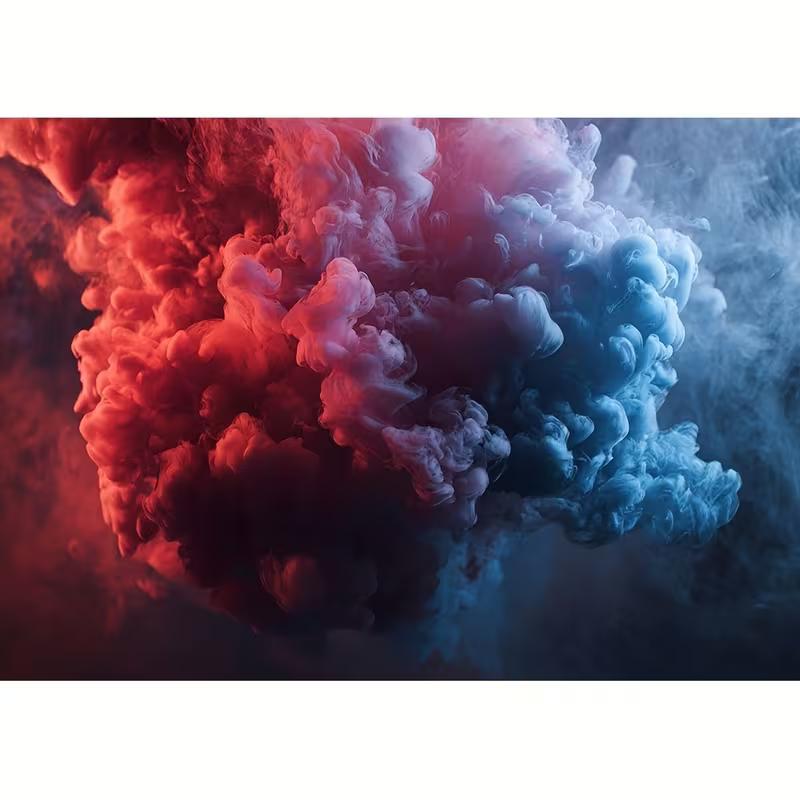 Двумерный цветной фон для фотосъемки с изображением дыма, фон с вихрем чернильного облака от красного к синему