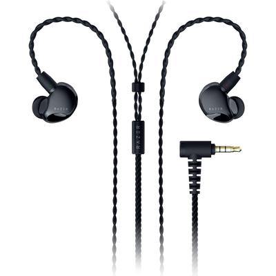 Razer Moray Gaming Earphones Hybrid Dual Driver Monitors Тонкая форма Пассивная шумоизоляция Плетеный кабель Съемный провод OFC MMCX Индивидуальные насадки для ушей