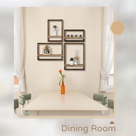 2/4 шт. Деревянные плавающие полки для хранения стеллажей с гладкими краями без заусенцев, простая установка, настенные полки для хранения, набор полок для показа